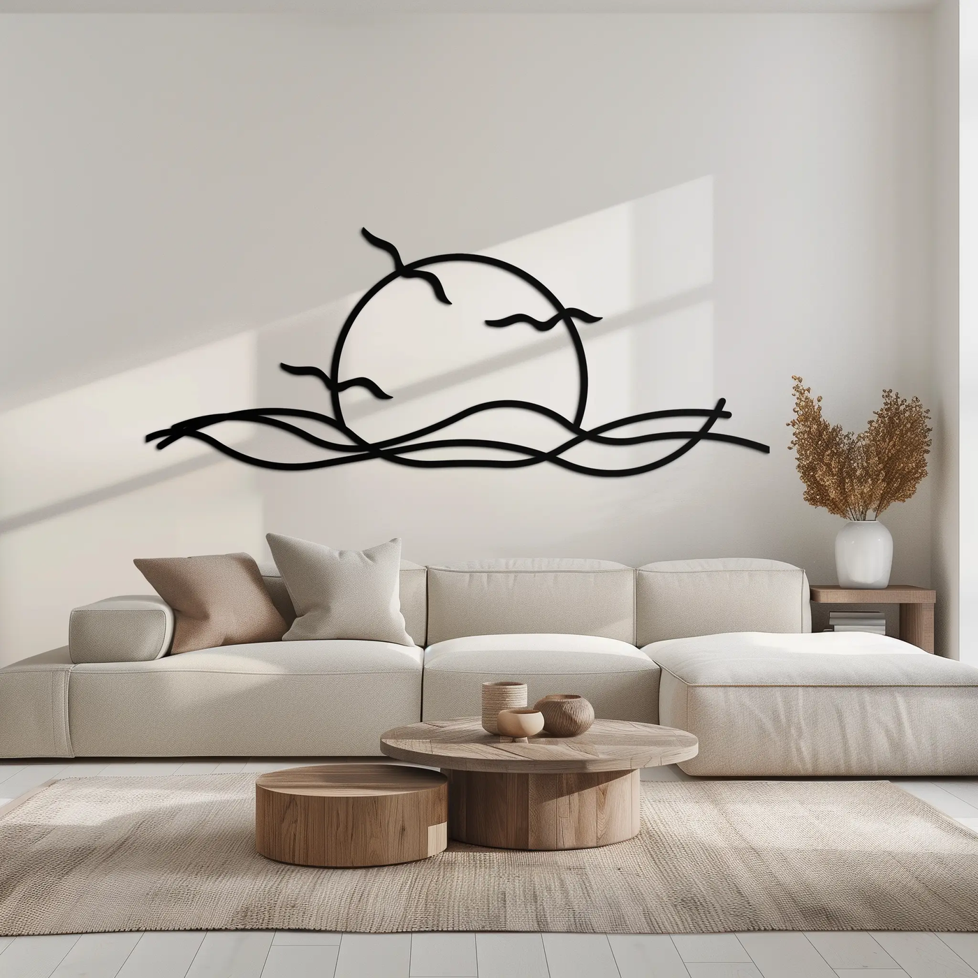 Sunset Metal Wall Art – Sunset Silhouette Steel Decor for Nature-Inspired Interiors- KAF331 by Enova Art
