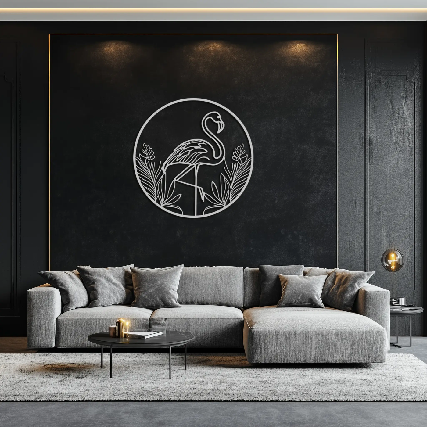 Flamingo Metal Wall Art – Elegant Flamingo Silhouette Steel Decor for Tropical and Modern Spaces- KAF333 by Enova Art