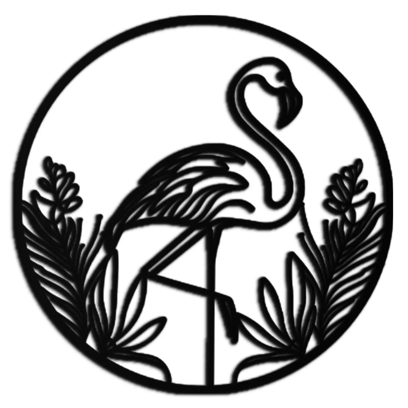 Flamingo Metal Wall Art – Elegant Flamingo Silhouette Steel Decor for Tropical and Modern Spaces- KAF333 by Enova Art