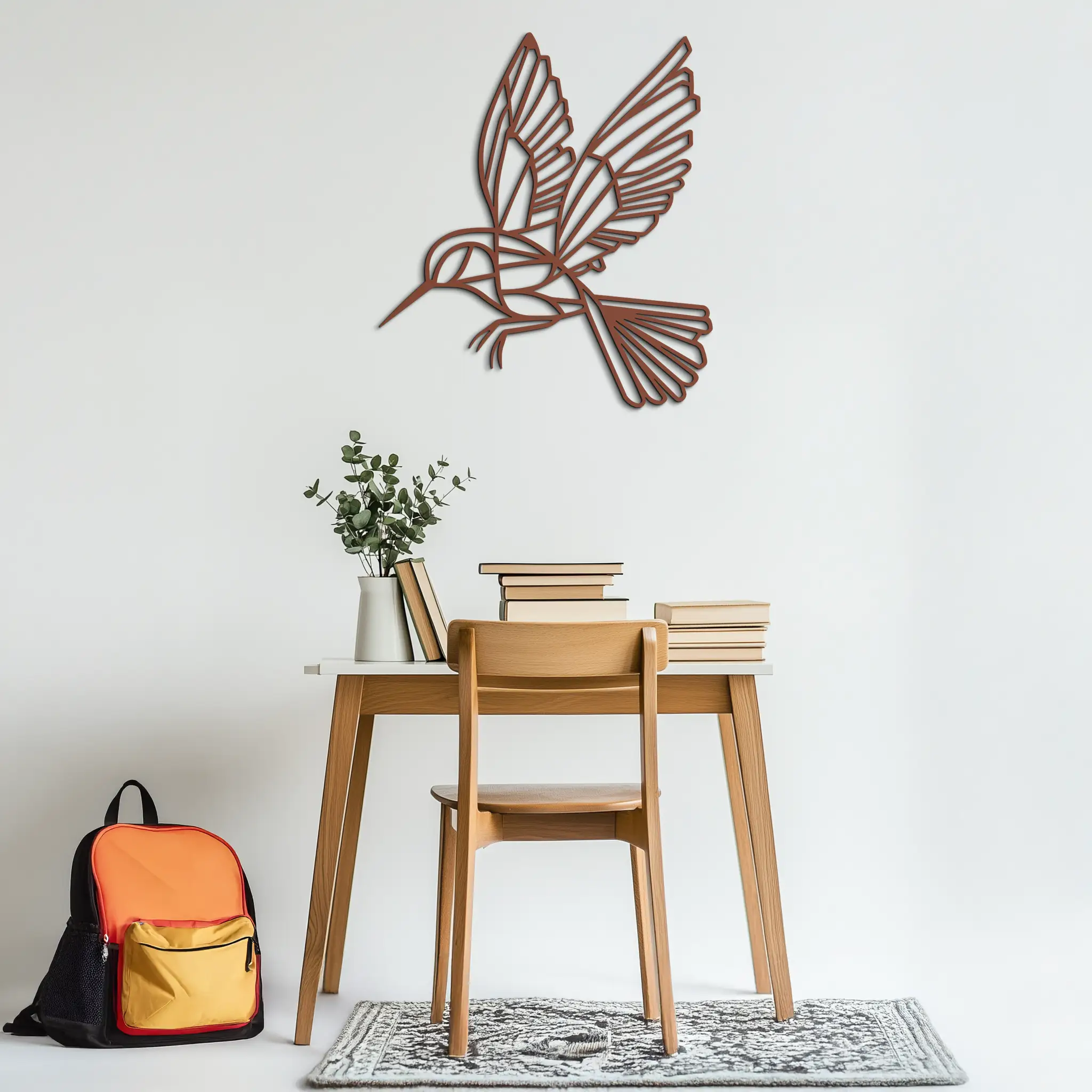 Hummingbird Metal Wall Art – Delicate Bird Silhouette Steel Decor for Nature-Inspired Interiors- KAF339 by Enova Art