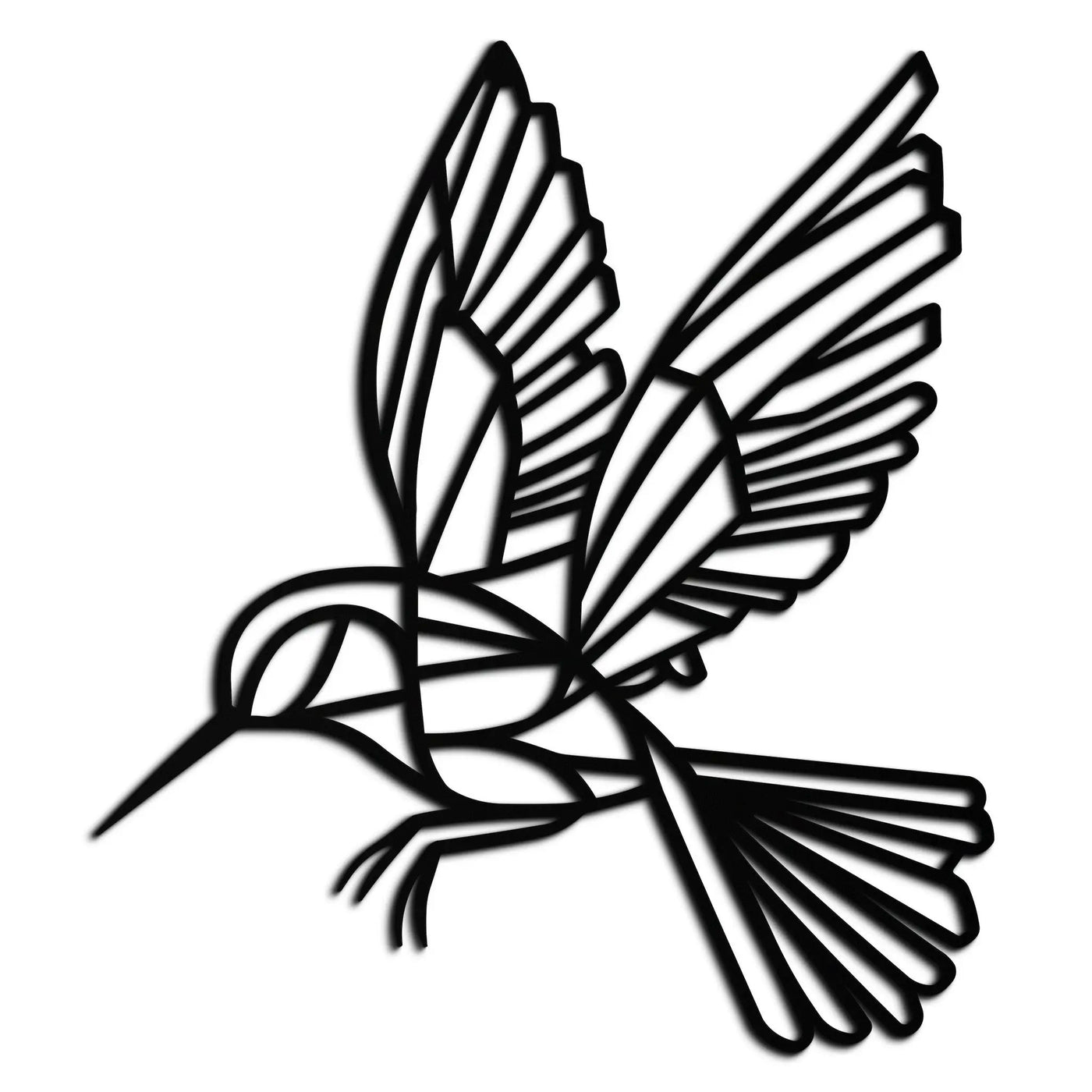 Hummingbird Metal Wall Art – Delicate Bird Silhouette Steel Decor for Nature-Inspired Interiors- KAF339 by Enova Art