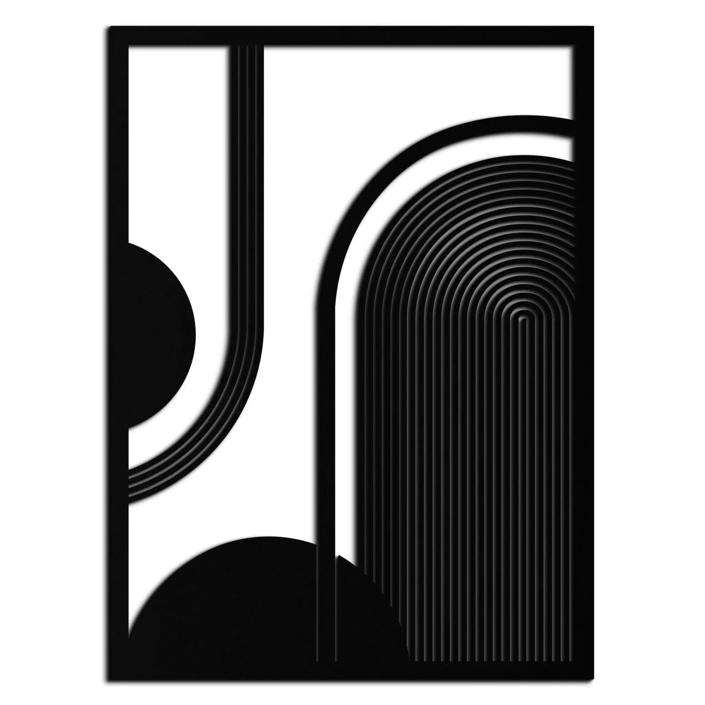 Geometric Half-Circle Metal Wall Art – Minimalist Arch & Shape Design- KAF365 by Enova Art