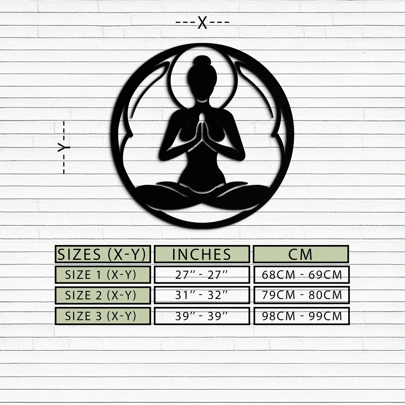 Yoga Silhouette Metal Wall Art – Meditative Zen Pose Decor for Mindful Spaces- KAF378 by Enova Art