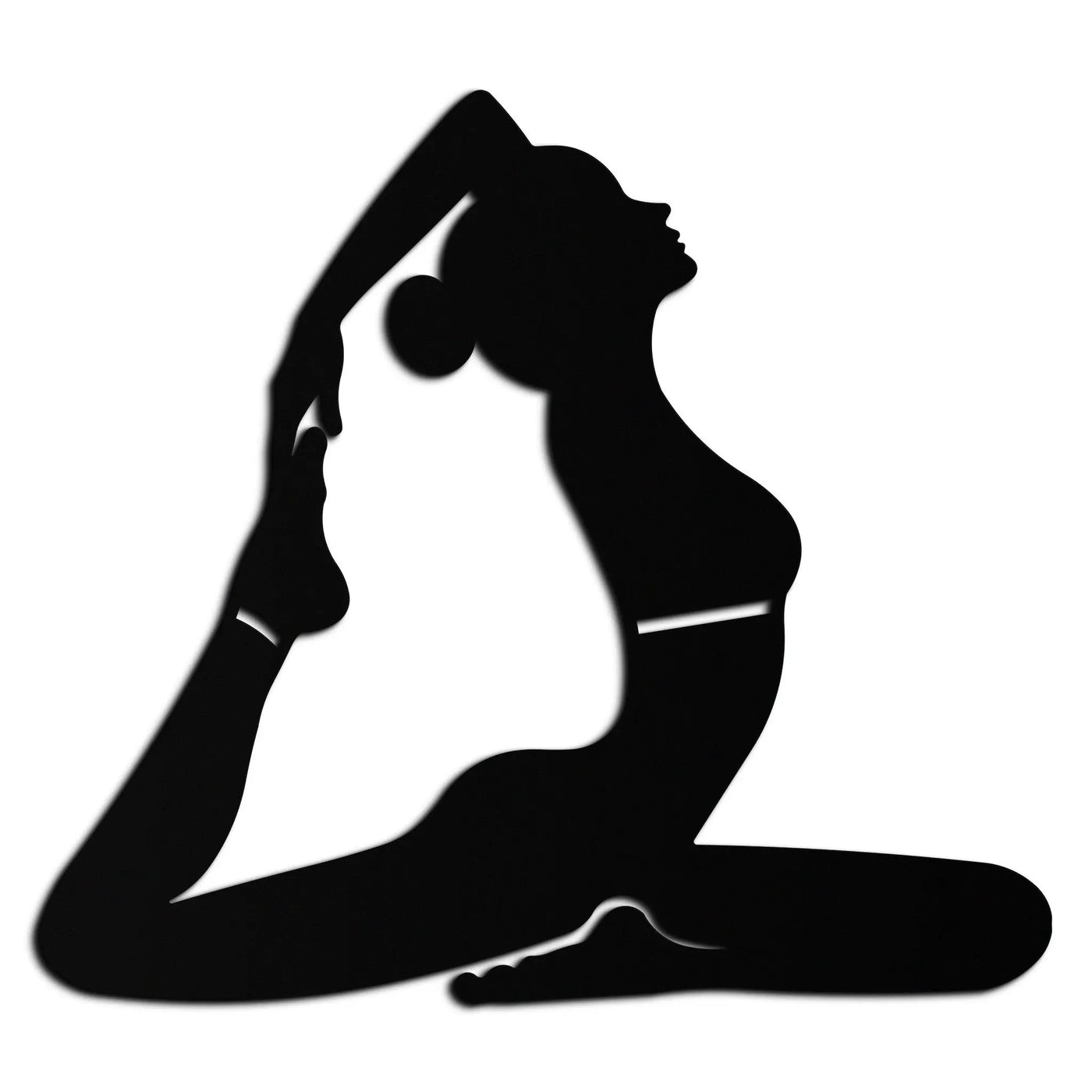 Kapotasana Pose Silhouette Metal Wall Art – Yoga-Inspired Minimalist Decor- KAF384 by Enova Art