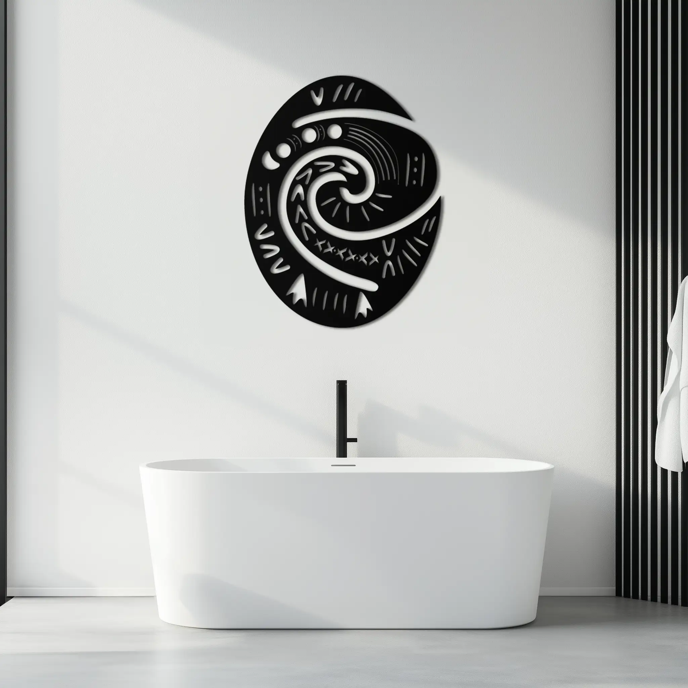 Te Fiti’s Heart Metal Wall Art – Polynesian Spiral Symbol Decor for Home- KAF406 by Enova Art