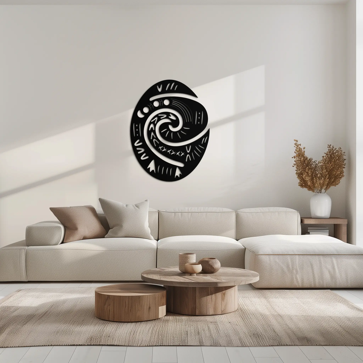 Te Fiti’s Heart Metal Wall Art – Polynesian Spiral Symbol Decor for Home- KAF406 by Enova Art