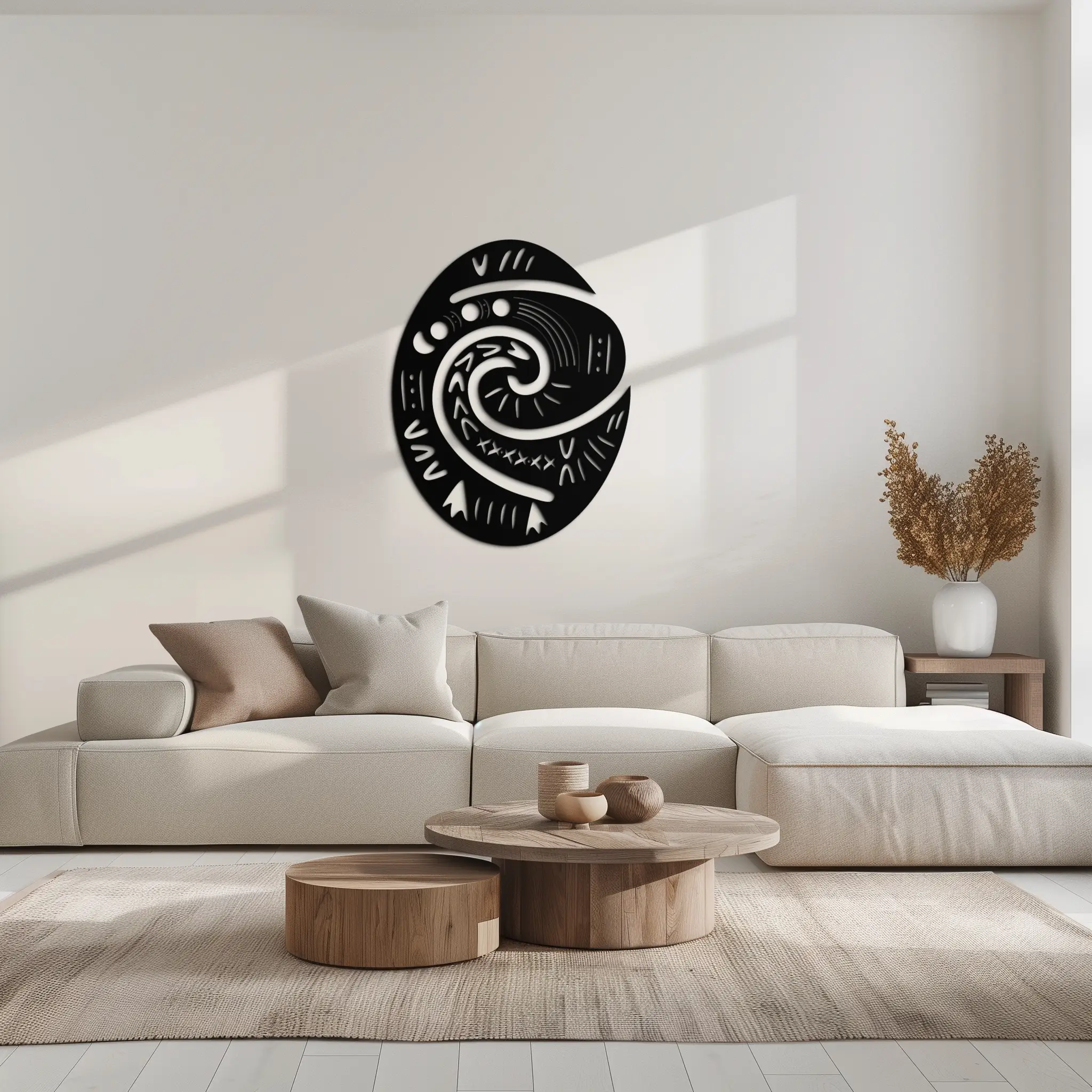 Te Fiti’s Heart Metal Wall Art – Polynesian Spiral Symbol Decor for Home- KAF406 by Enova Art