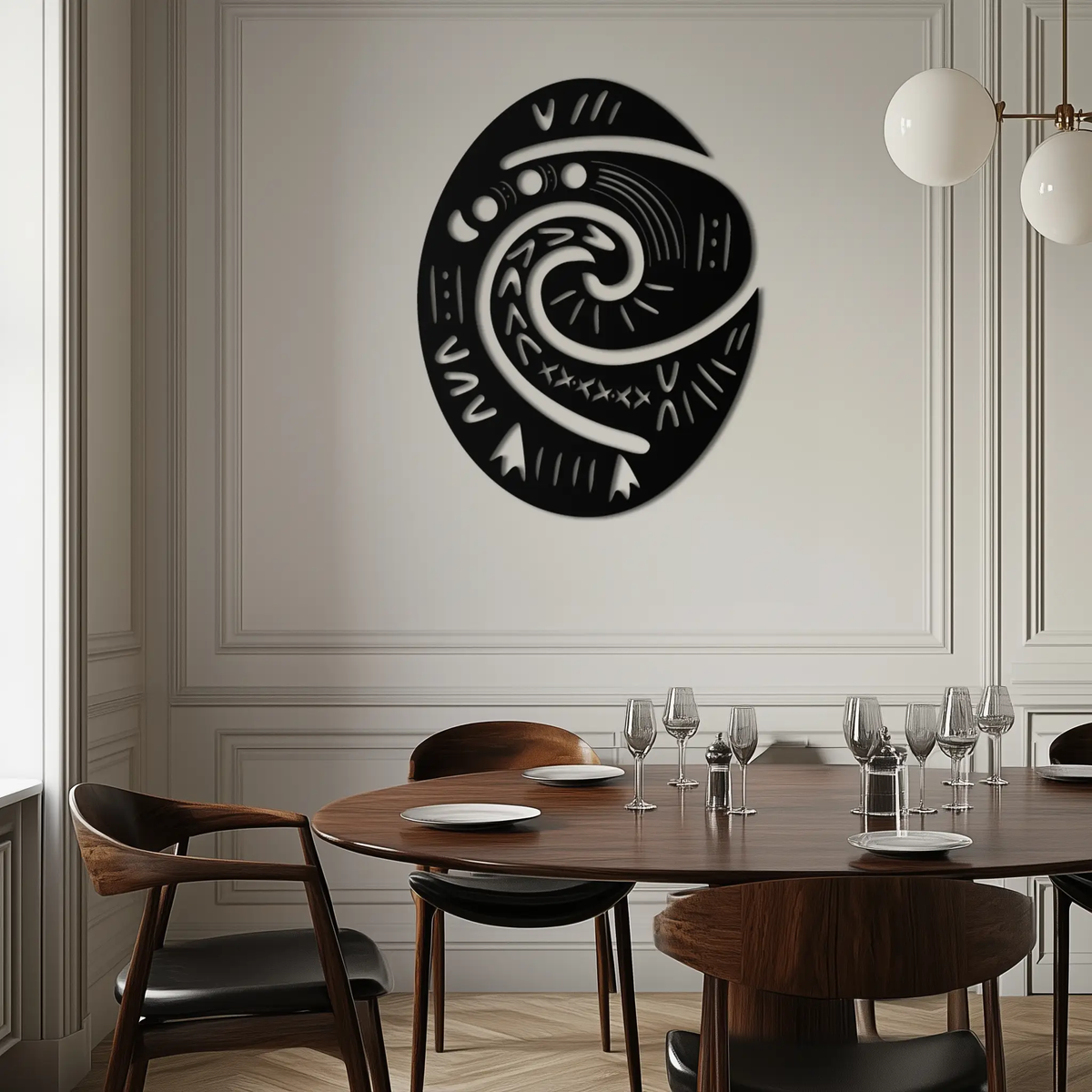 Te Fiti’s Heart Metal Wall Art – Polynesian Spiral Symbol Decor for Home- KAF406 by Enova Art