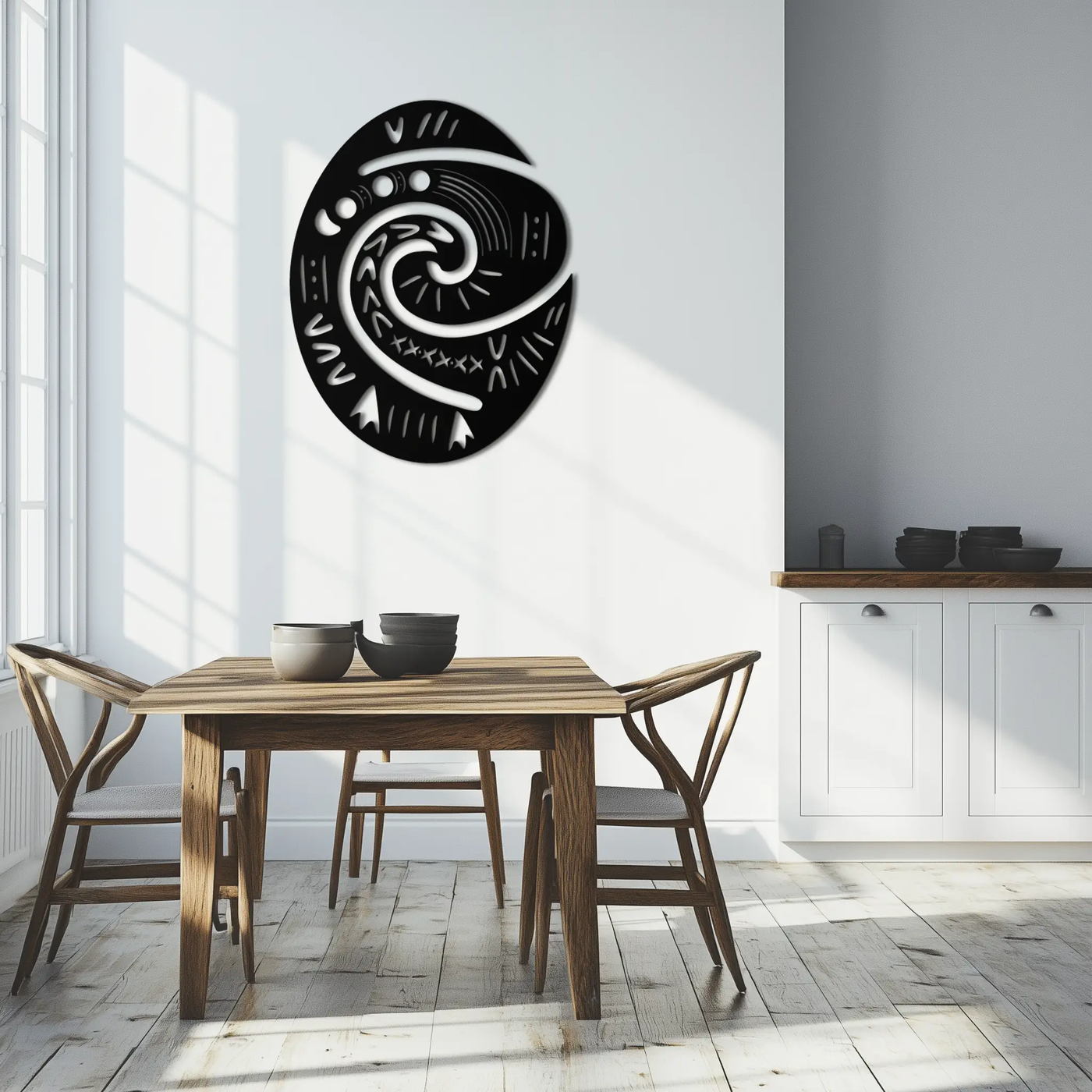 Te Fiti’s Heart Metal Wall Art – Polynesian Spiral Symbol Decor for Home- KAF406 by Enova Art
