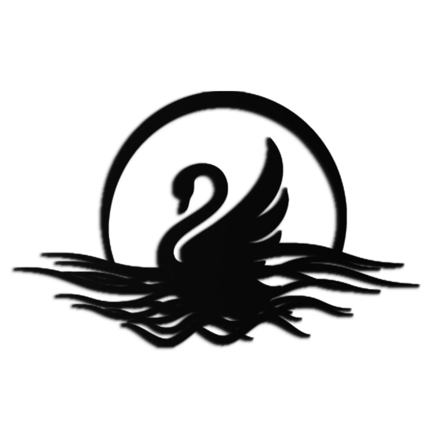 Elegant Swan on Lake Metal Wall Art – Serene Black Steel Decor for Modern, Nature-Inspired Home Interiors- KAF465 by Enova Art