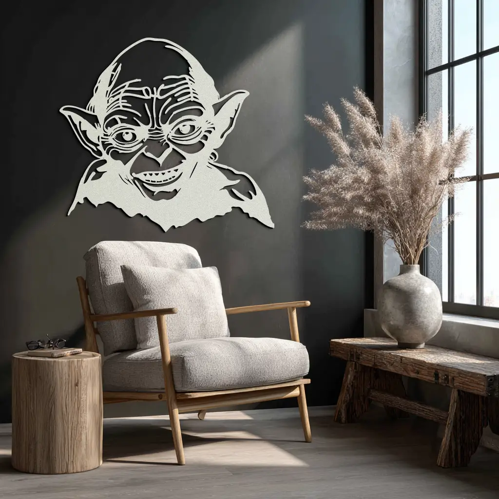 Gollum Metal Wall Art - Fantasy-Inspired Steel Silhouette for Movie Lovers - KAF467 by Enova Art