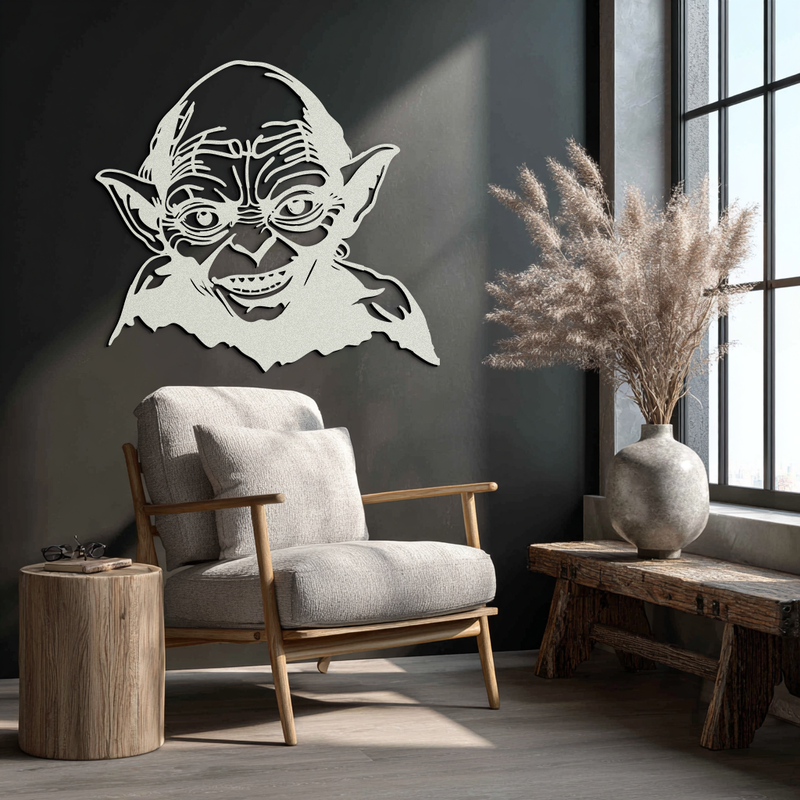Gollum Metal Wall Art - Fantasy-Inspired Steel Silhouette for Movie Lovers - KAF467 by Enova Art
