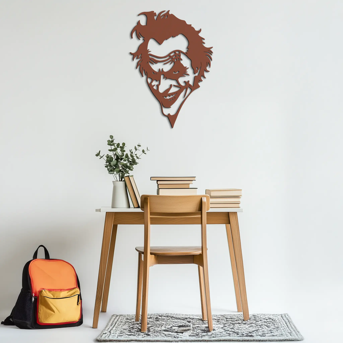 Joker Metal Wall Art - Iconic Villain Steel Silhouette for Bold Interiors - KAF469 by Enova Art