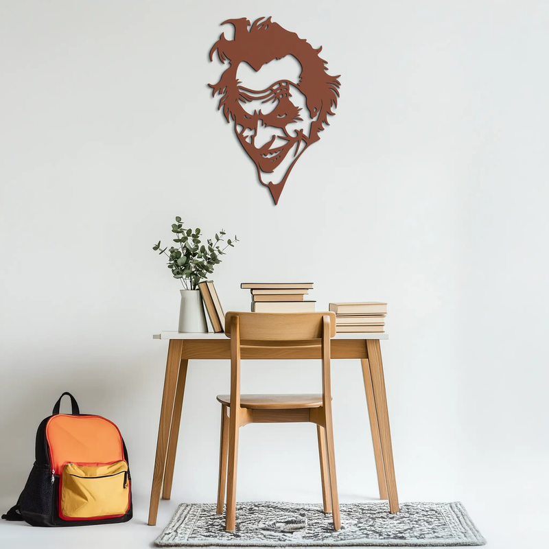 Joker Metal Wall Art - Iconic Villain Steel Silhouette for Bold Interiors - KAF469 by Enova Art