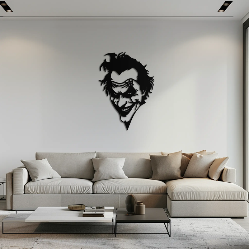 Joker Metal Wall Art - Iconic Villain Steel Silhouette for Bold Interiors - KAF469 by Enova Art
