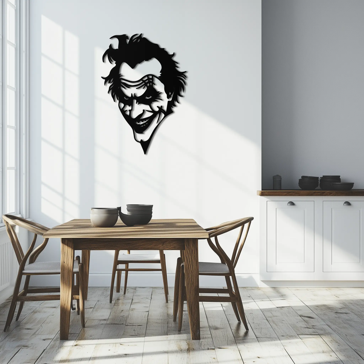 Joker Metal Wall Art - Iconic Villain Steel Silhouette for Bold Interiors - KAF469 by Enova Art