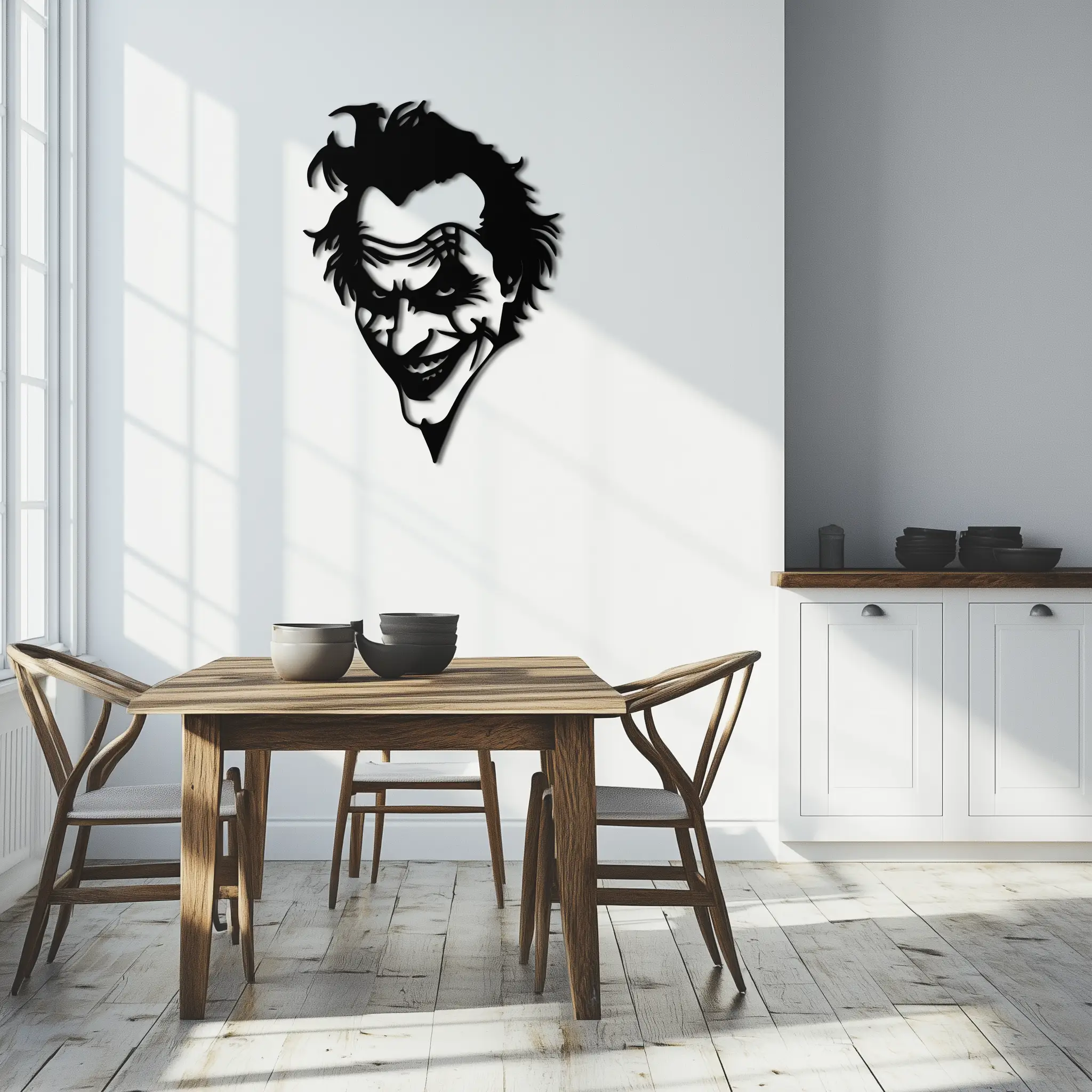Joker Metal Wall Art - Iconic Villain Steel Silhouette for Bold Interiors - KAF469 by Enova Art