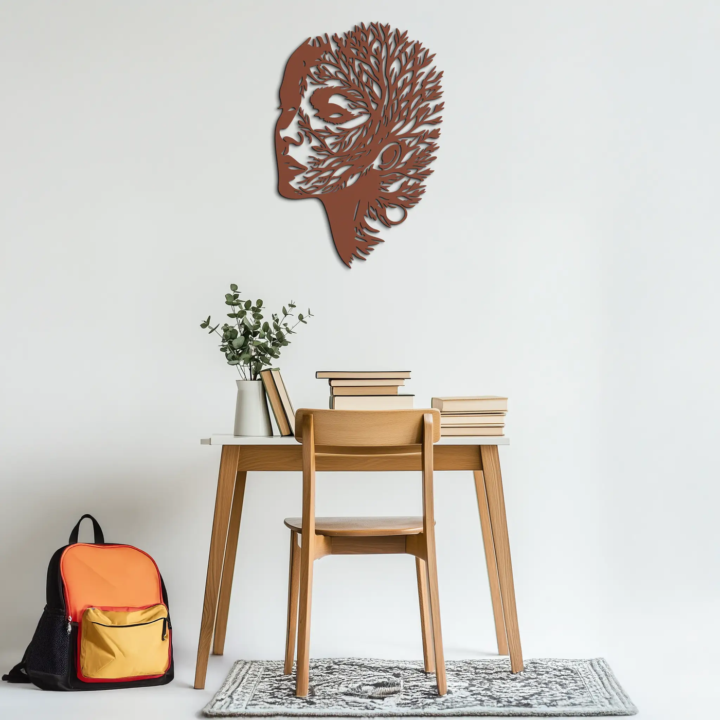 Tree Woman Metal Wall Art - Nature-Inspired Female Silhouette Decor- KAF472 by Enova Art