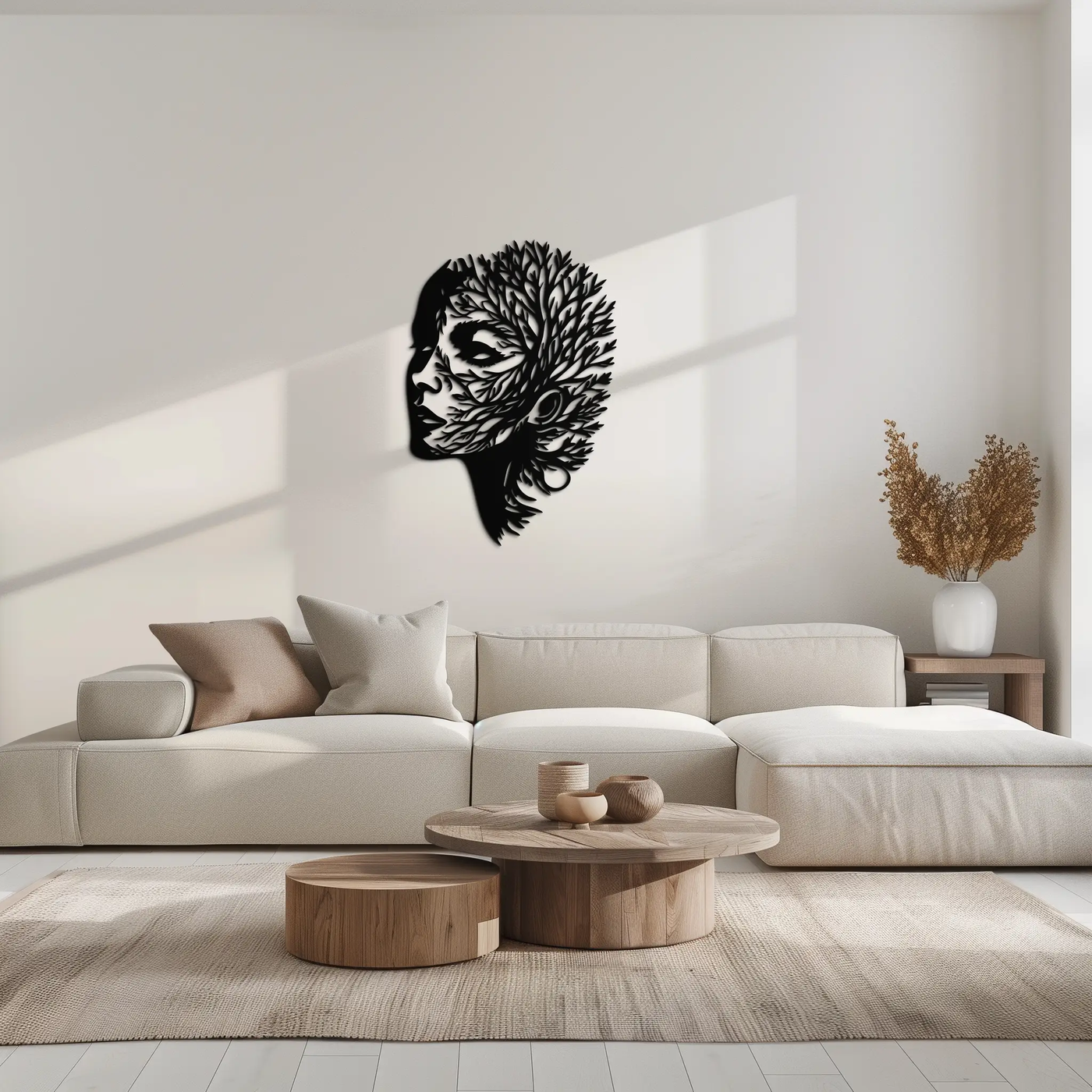 Tree Woman Metal Wall Art - Nature-Inspired Female Silhouette Decor- KAF472 by Enova Art