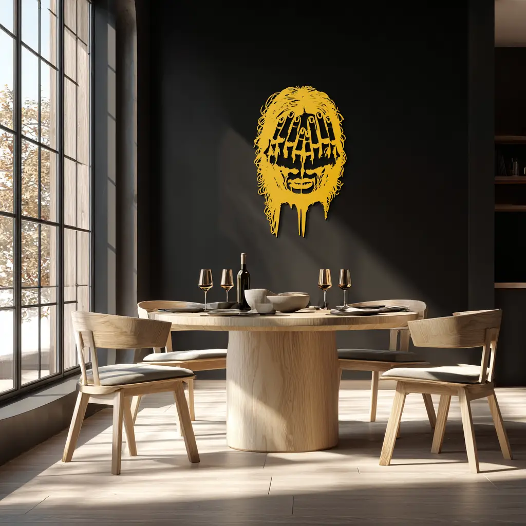 Schizophrenia Metal Wall Art - Dual Expression Steel Silhouette Decor- KAF473 by Enova Art