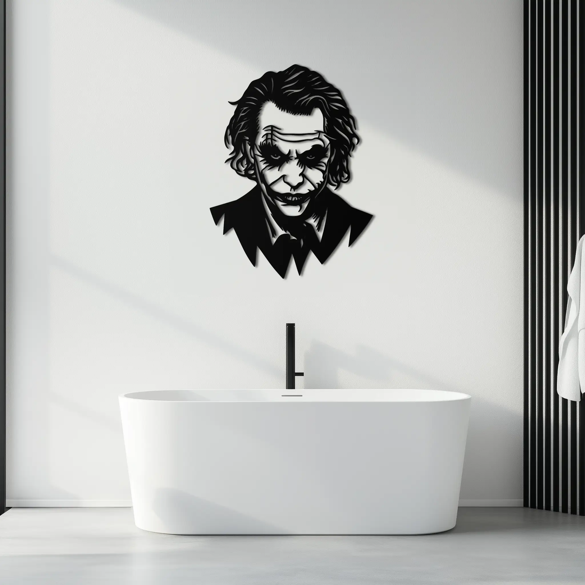 Joker Metal Wall Art - Iconic Villain Steel Silhouette for Bold Interiors- KAF474 by Enova Art