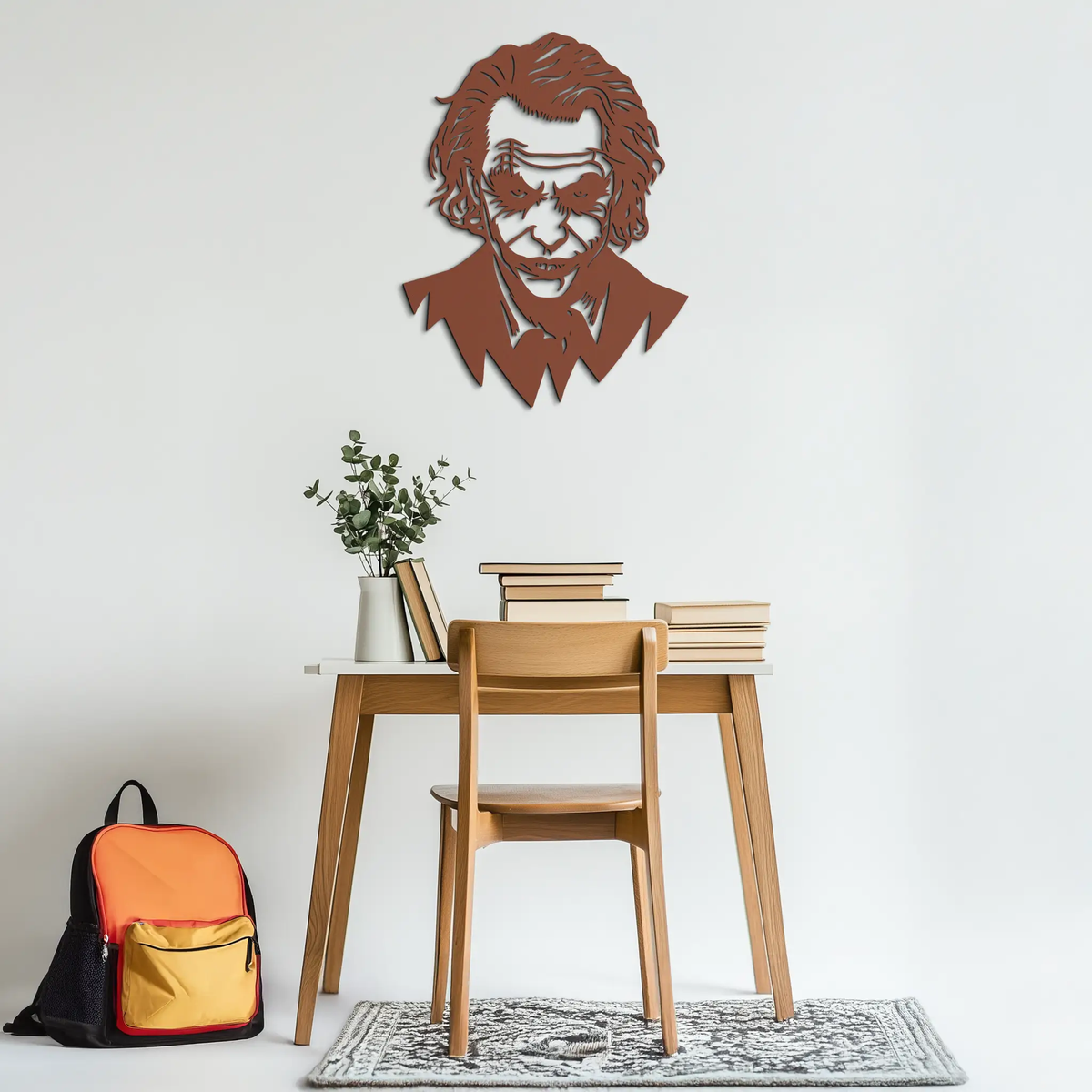 Joker Metal Wall Art - Iconic Villain Steel Silhouette for Bold Interiors- KAF474 by Enova Art