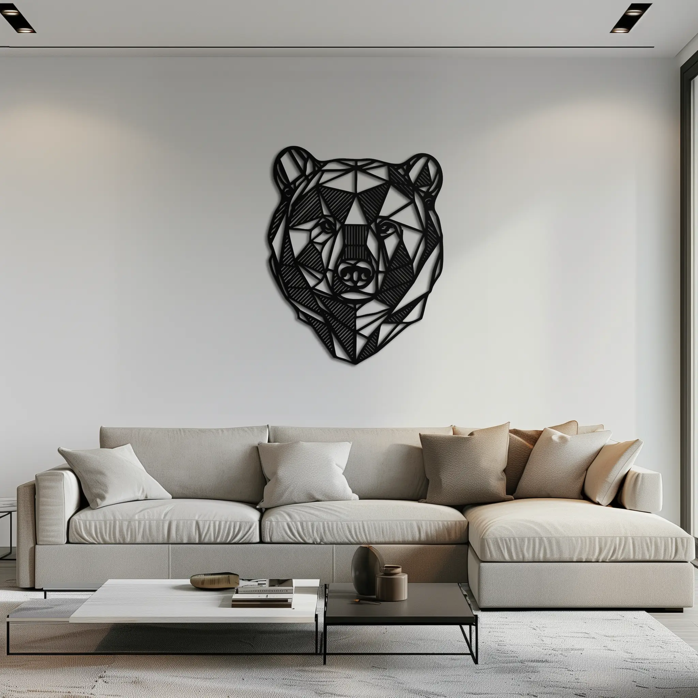 Bear Metal Wall Art - Wild Animal Steel Silhouette for Nature-Inspired Decor- KAF475 by Enova Art