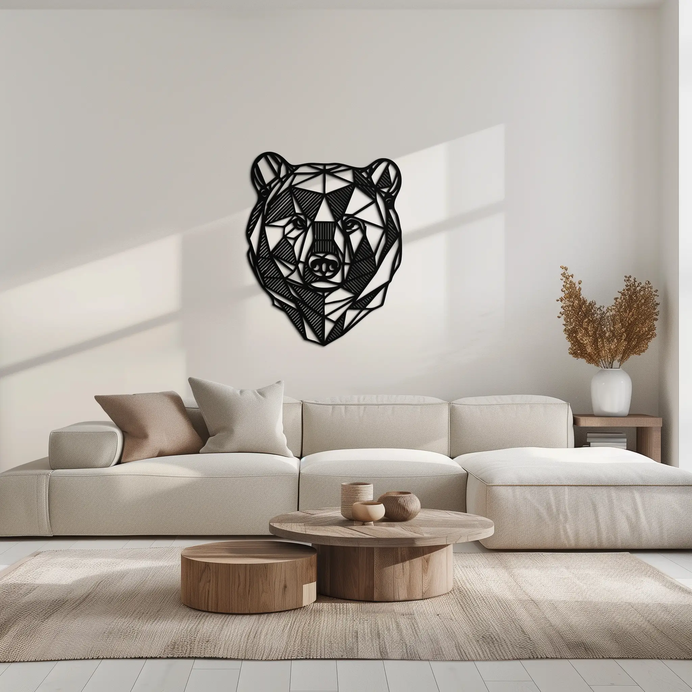 Bear Metal Wall Art - Wild Animal Steel Silhouette for Nature-Inspired Decor- KAF475 by Enova Art