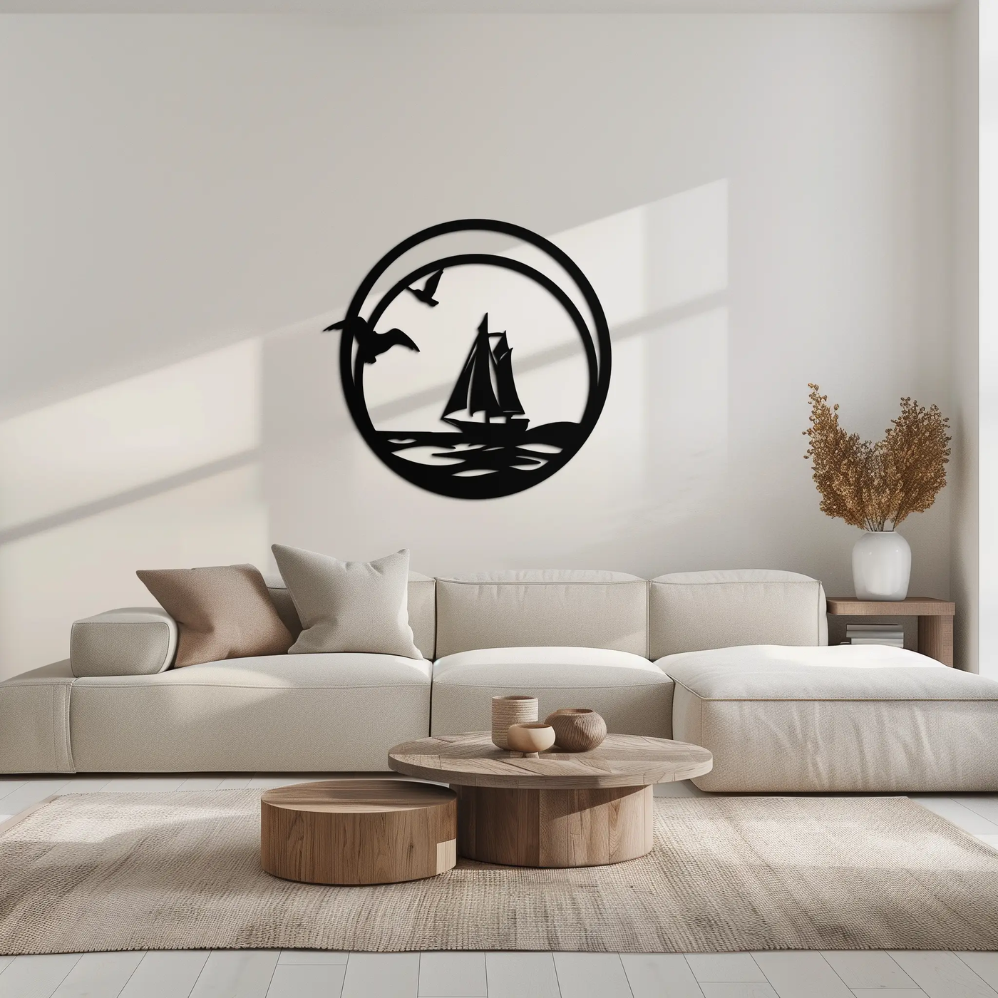 Sunset Silhouette Metal Wall Art - Mountain and Tree Steel Landscape Decor- KAF480 by Enova Art