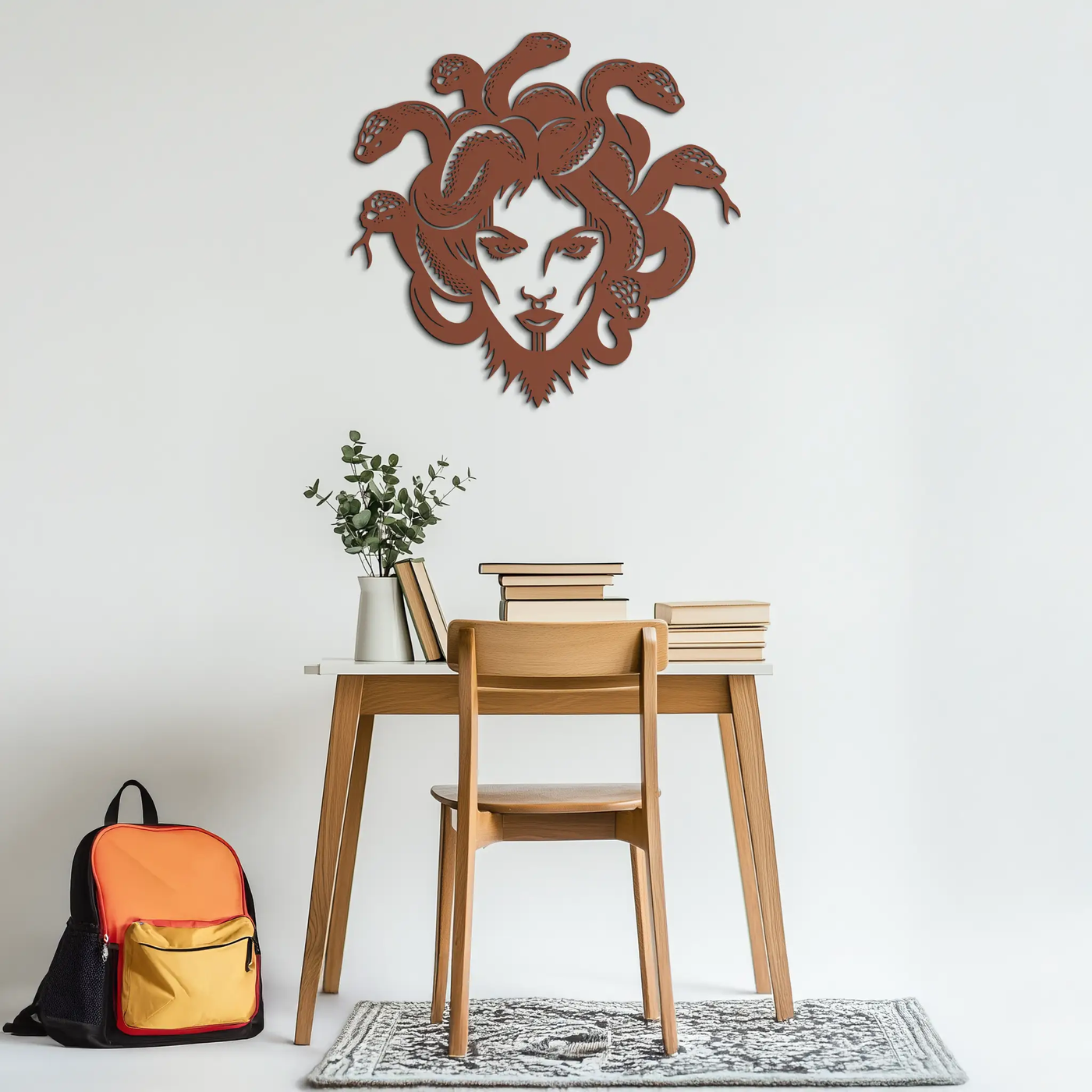 Medusa Metal Wall Art - Mythological Snake Hair Woman Steel Wall Decor- KAF481 by Enova Art