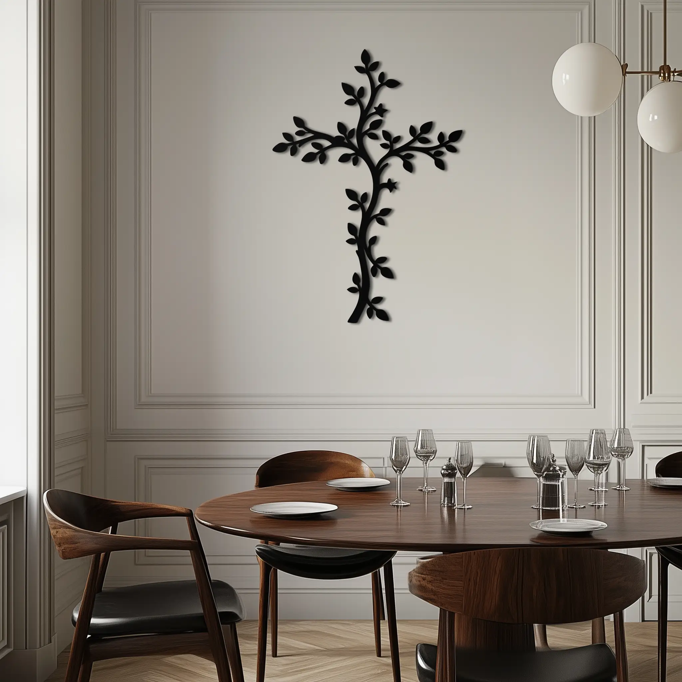 Cross Metal Wall Art - Sacred Christian Steel Wall Decor- KAF483 by Enova Art