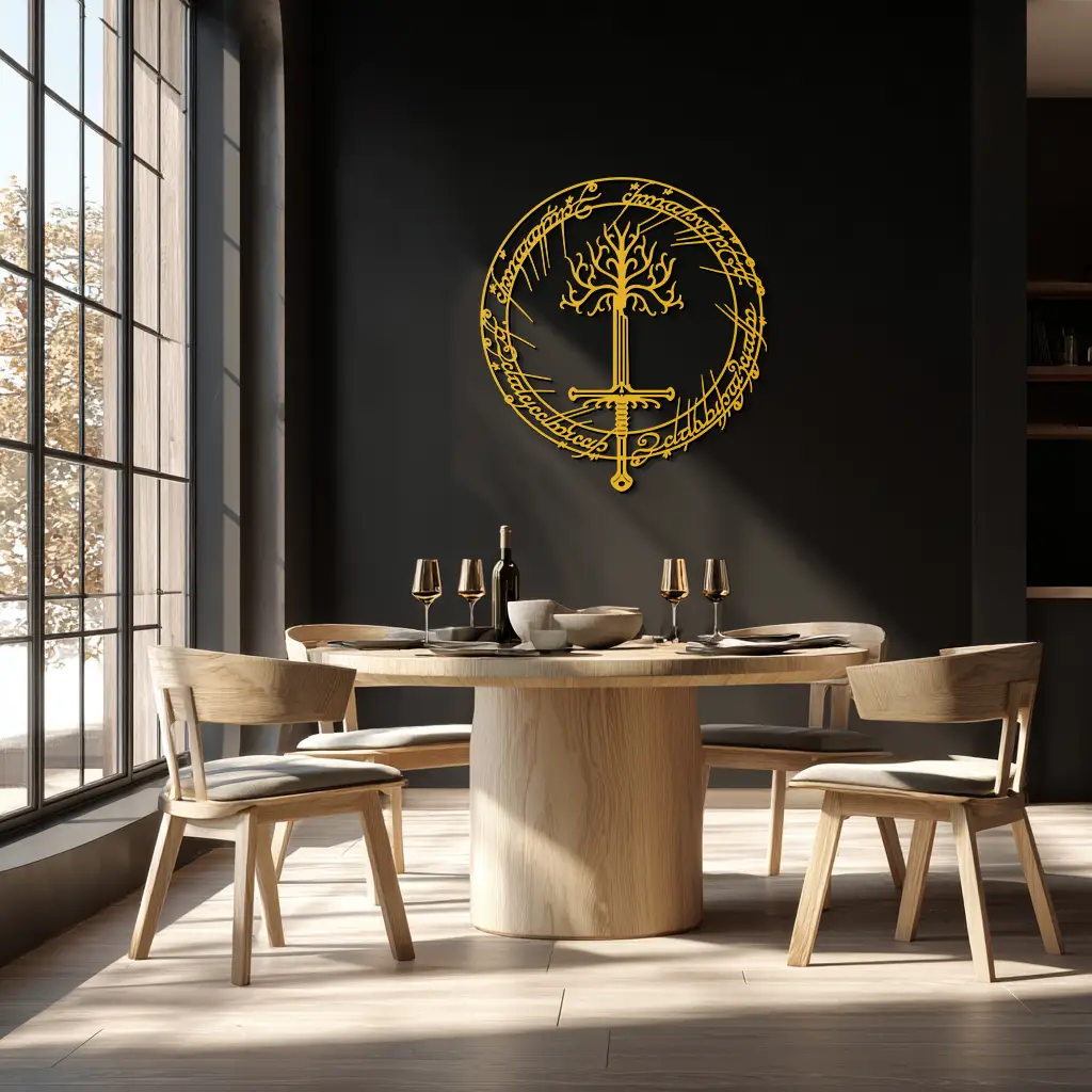 Lord of the Rings Metal Wall Art - Silhouette Fantasy Steel Decor for Home & Office- KAF485 by Enova Art