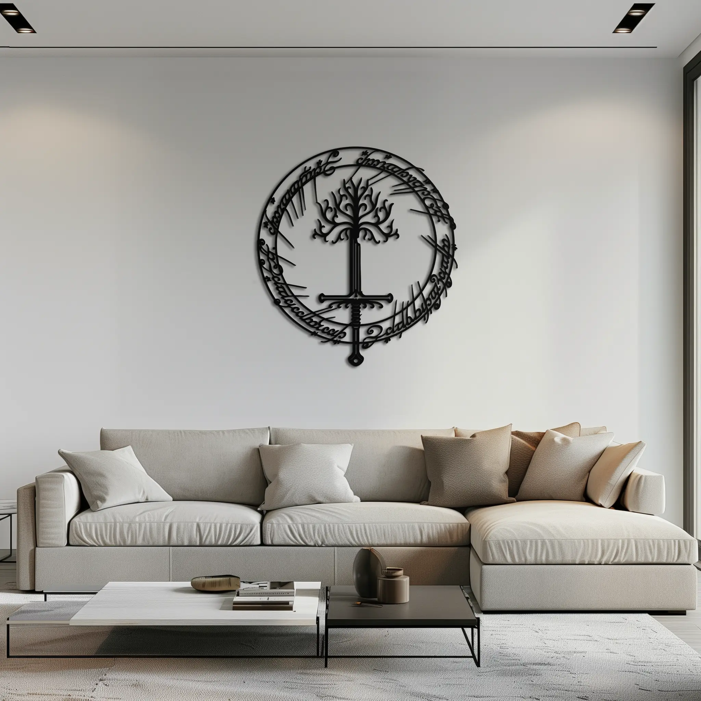 Lord of the Rings Metal Wall Art - Silhouette Fantasy Steel Decor for Home & Office- KAF485 by Enova Art