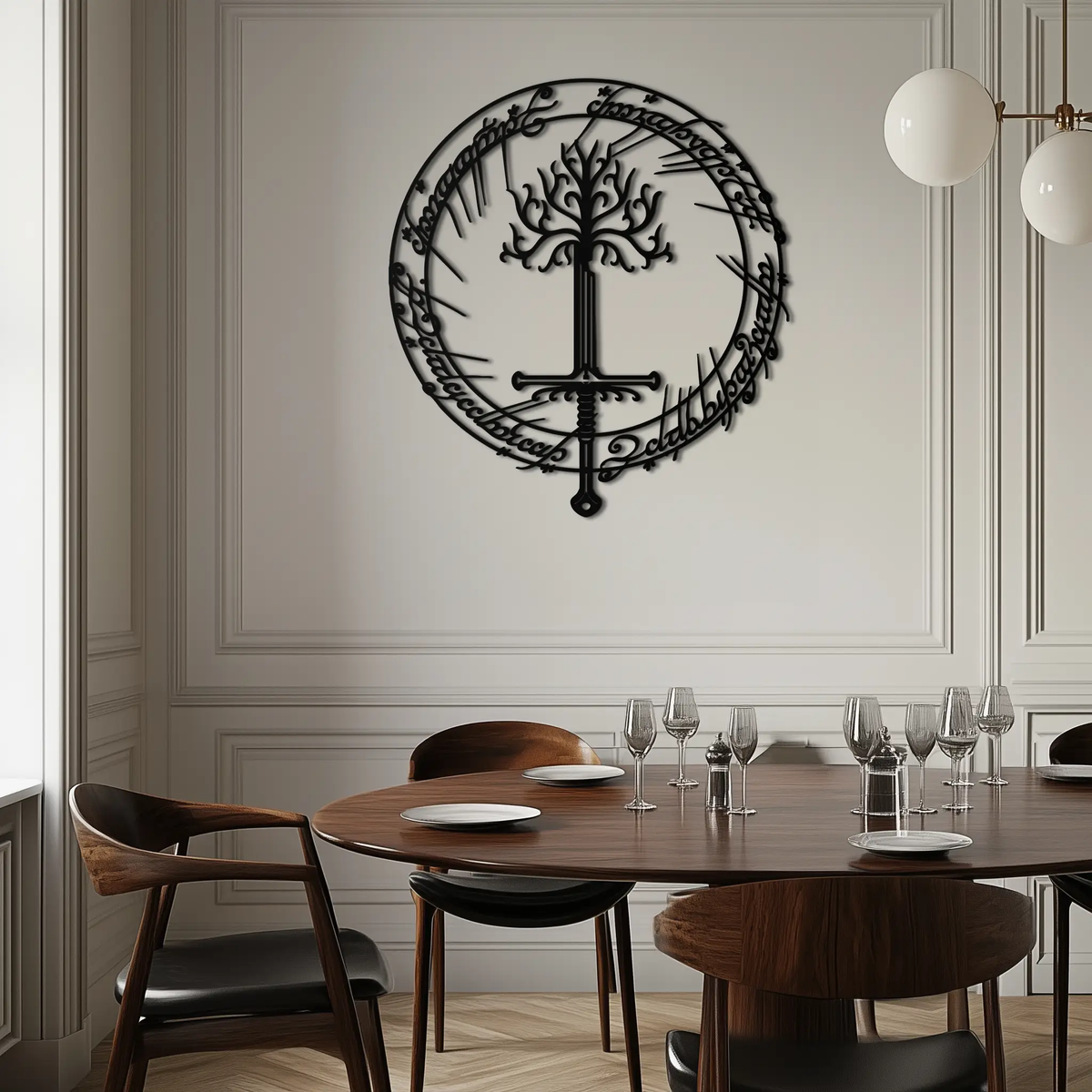 Lord of the Rings Metal Wall Art - Silhouette Fantasy Steel Decor for Home & Office- KAF485 by Enova Art