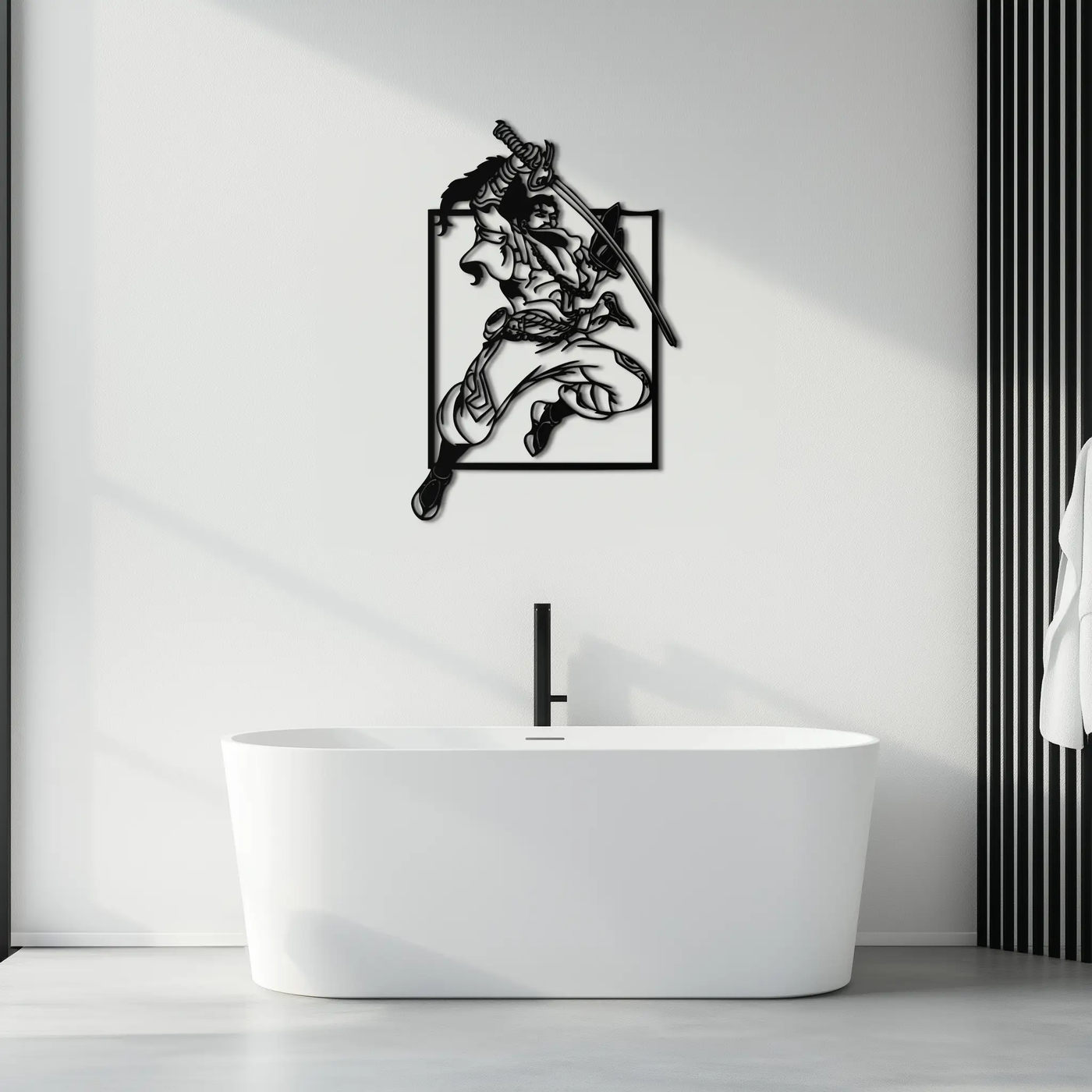 Yasuo Sword Silhouette Metal Wall Art - League of Legends-Inspired Steel Decor- KAF486 by Enova Art