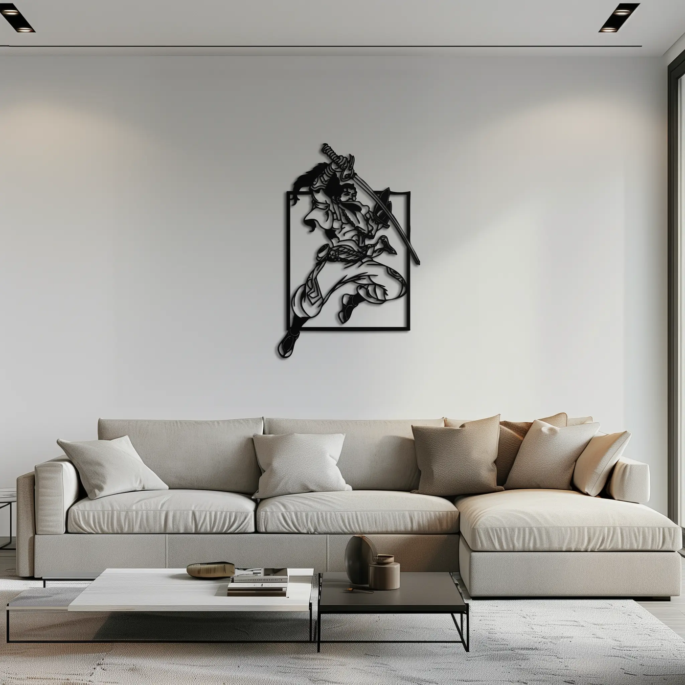 Yasuo Sword Silhouette Metal Wall Art - League of Legends-Inspired Steel Decor- KAF486 by Enova Art