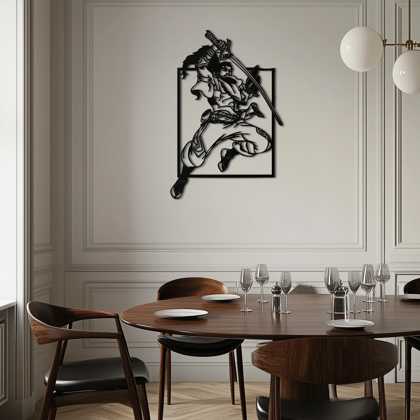 Yasuo Sword Silhouette Metal Wall Art - League of Legends-Inspired Steel Decor- KAF486 by Enova Art