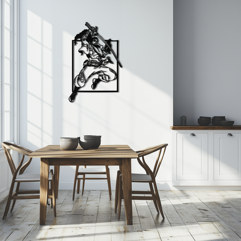 Yasuo Sword Silhouette Metal Wall Art - League of Legends-Inspired Steel Decor- KAF486 by Enova Art