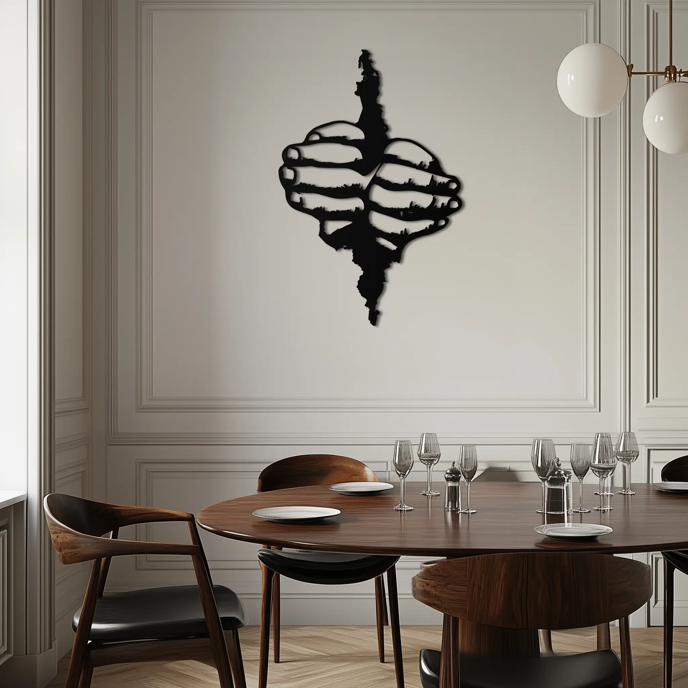 Freedom Hands Silhouette Metal Wall Art – Black Steel Inspirational Home Decor- KAF488 by Enova Art