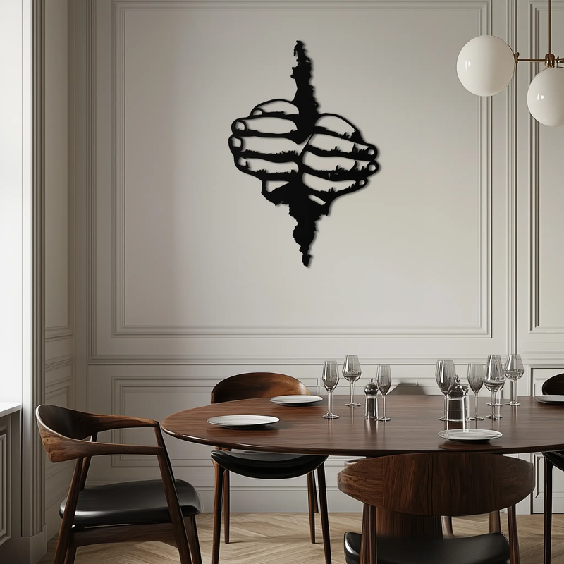 Freedom Hands Silhouette Metal Wall Art – Black Steel Inspirational Home Decor- KAF488 by Enova Art