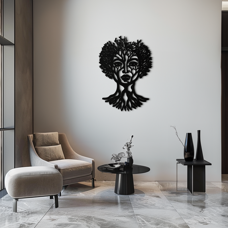 Monstera Leaf Trio Metal Wall Art – Modern Botanical Black Wall Decor- KAF554 by Enova Art