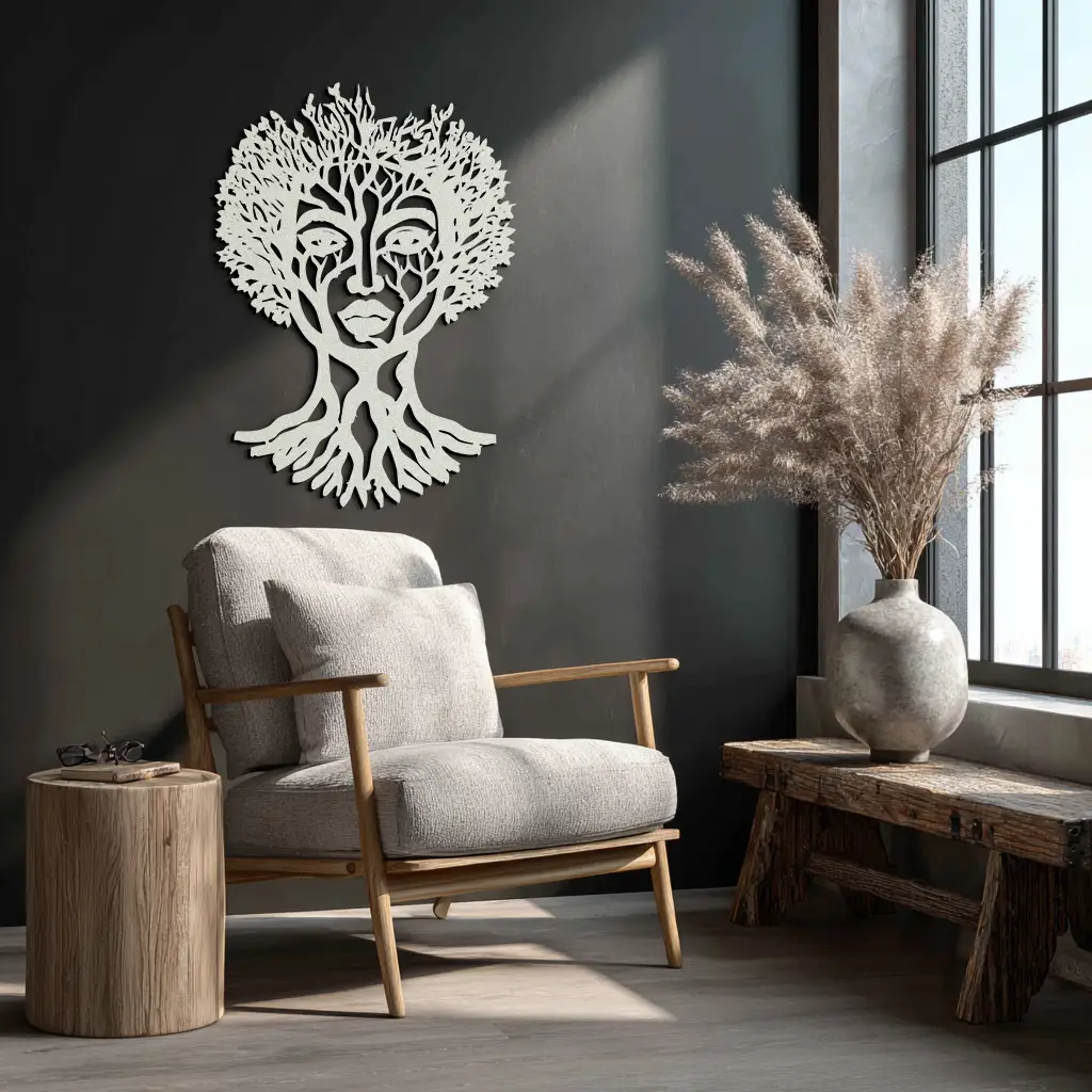 Monstera Leaf Trio Metal Wall Art – Modern Botanical Black Wall Decor- KAF554 by Enova Art