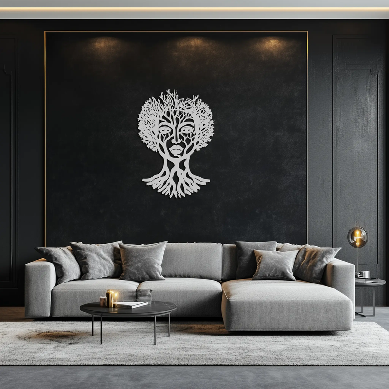 Monstera Leaf Trio Metal Wall Art – Modern Botanical Black Wall Decor- KAF554 by Enova Art