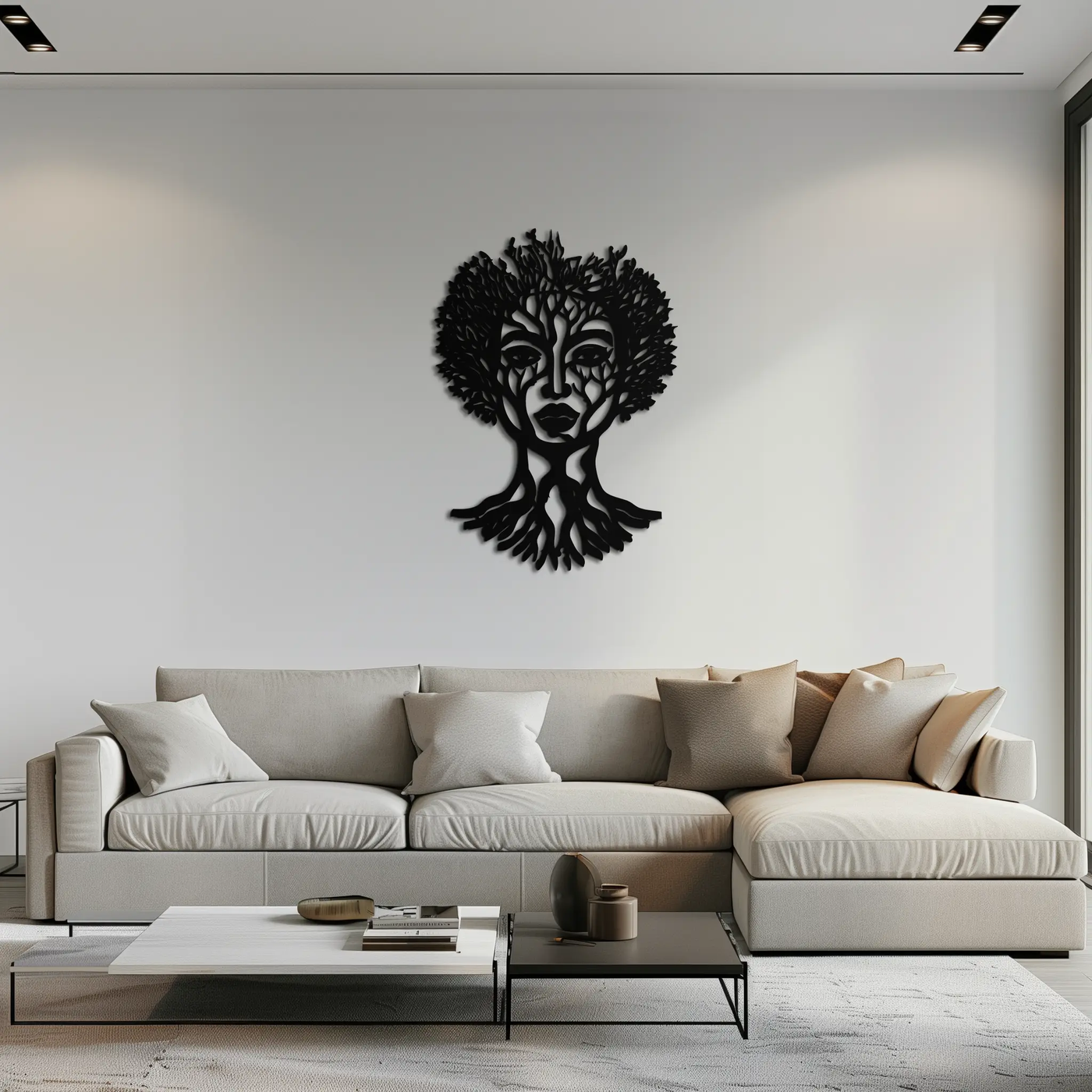 Monstera Leaf Trio Metal Wall Art – Modern Botanical Black Wall Decor- KAF554 by Enova Art