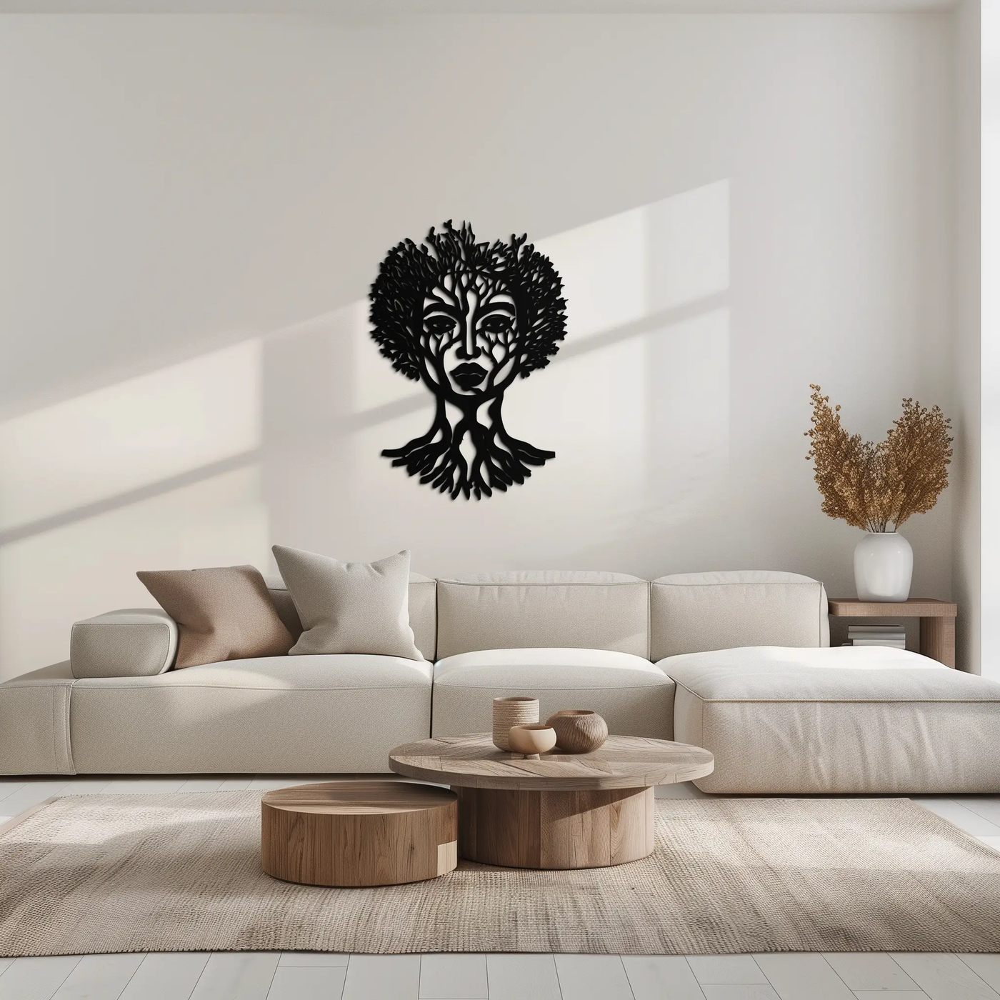 Monstera Leaf Trio Metal Wall Art – Modern Botanical Black Wall Decor- KAF554 by Enova Art
