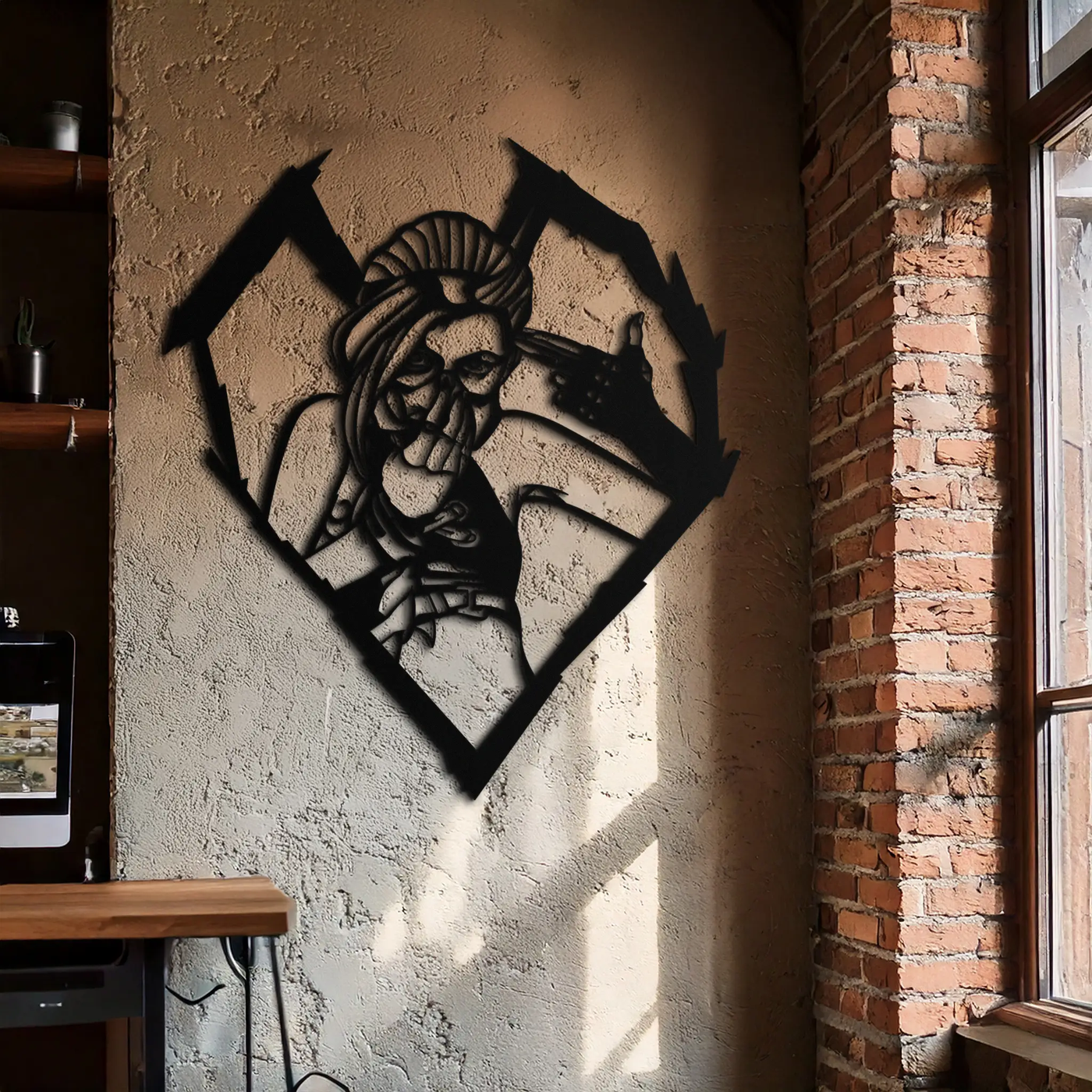League of Legends Jinx Metal Wall Art – LOL Character Black Metal Decor- KAF560 by Enova Art