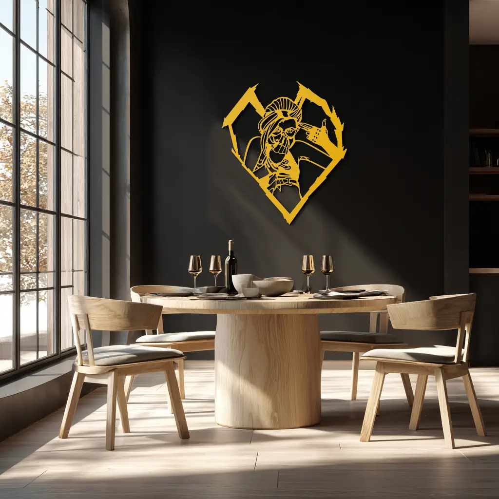 League of Legends Jinx Metal Wall Art – LOL Character Black Metal Decor- KAF560 by Enova Art