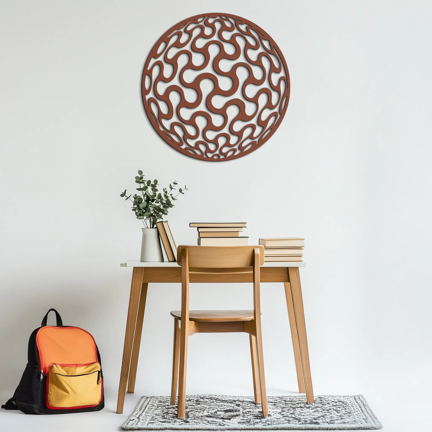 Abstract Sphere Pattern Metal Wall Art – Modern Round Geometric Decor for Home or Office - KAF585 by Enova Art