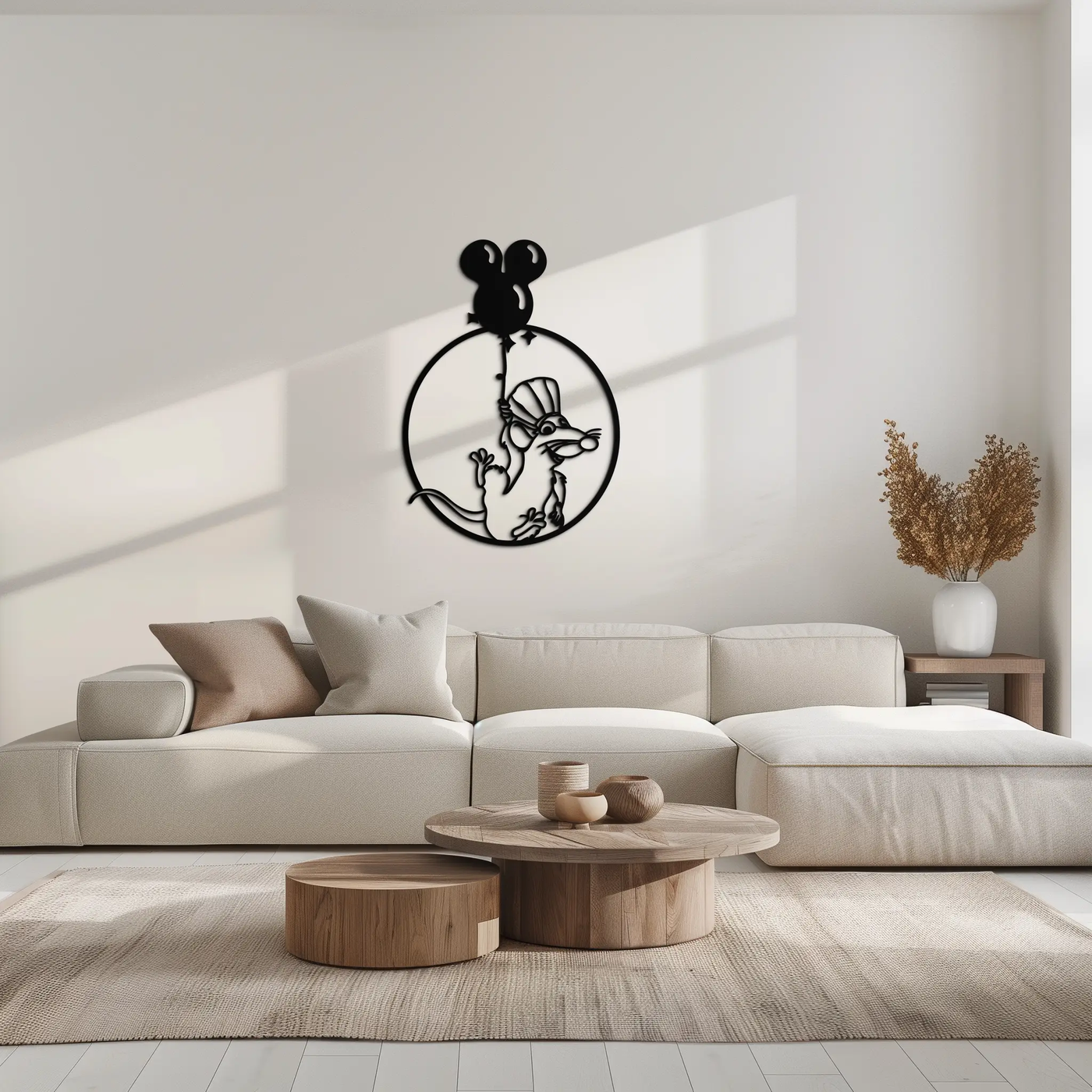 Ratatouille Chef Metal Wall Art – Cartoon Rat Balloon Decor for Kitchen Walls- KAF588 by Enova Art