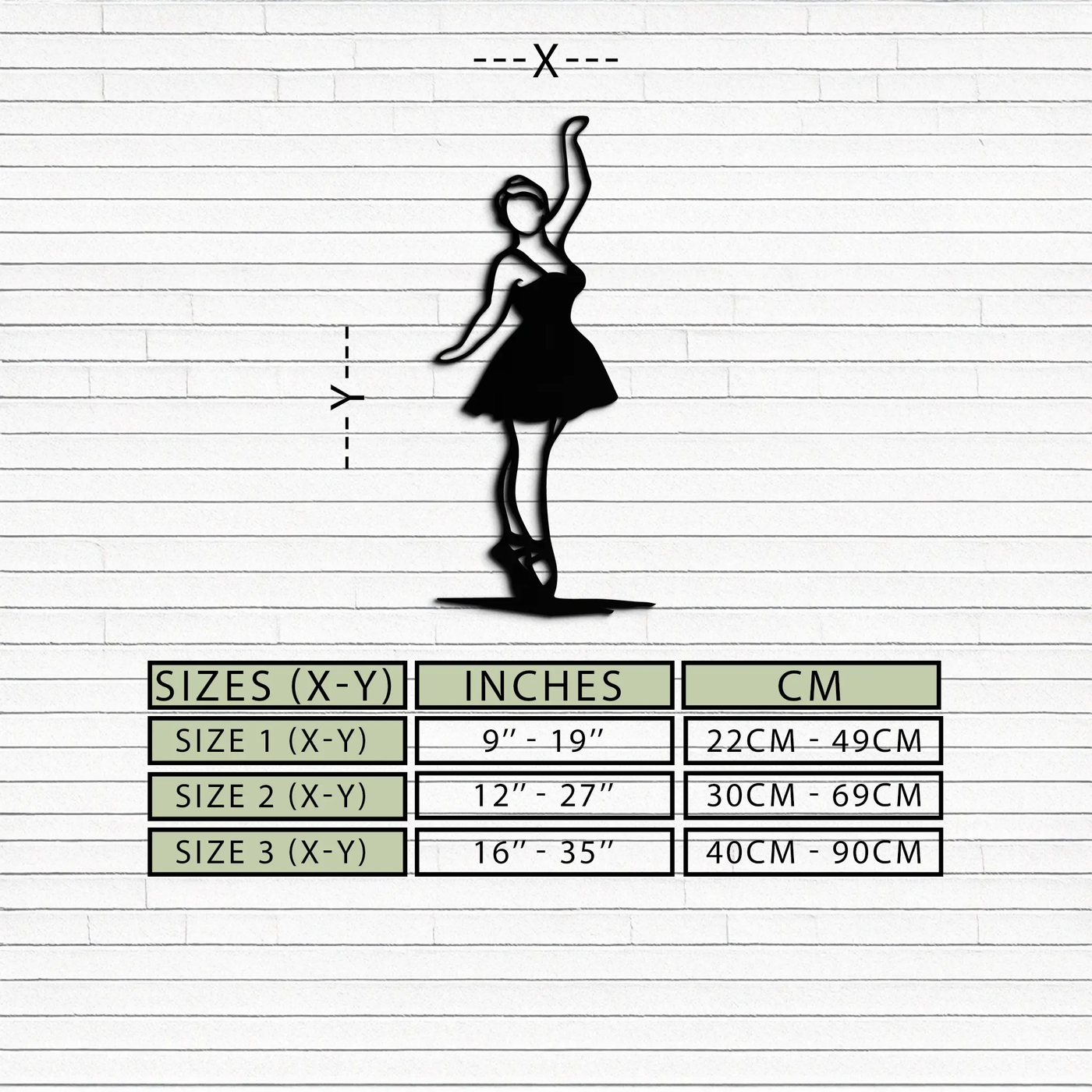 Elegant Ballerina Metal Wall Art – Graceful Dance Silhouette for Home Decor- KAF626 by Enova Art